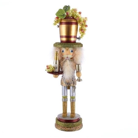 HOLLYWOOD NUTCRACKERS Hollywood Nutcrackers HA0461 19.5 in. Wine Hat Nutcracker HA0461